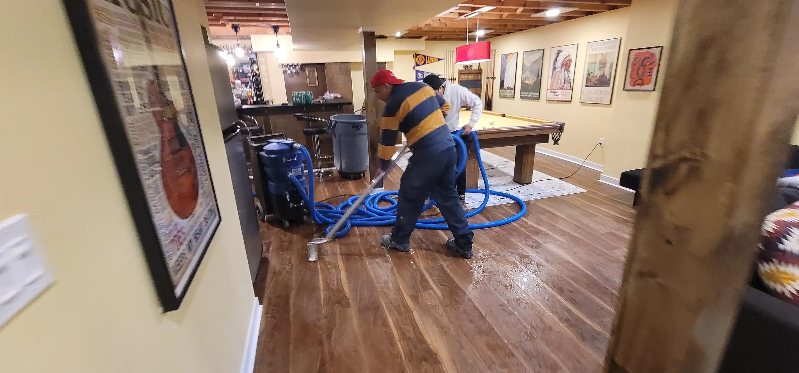 Emergency Water Damage Restoration service in progress